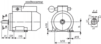 Однофазный электродвигатель 1.1 кВт, 3000 об/мин, модель АИРЕ 71 С2